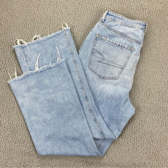 American Eagle AE Highest Rise 90's Flare Raw Hem Jean - Size: 14 Regular - Picture 6 of 14